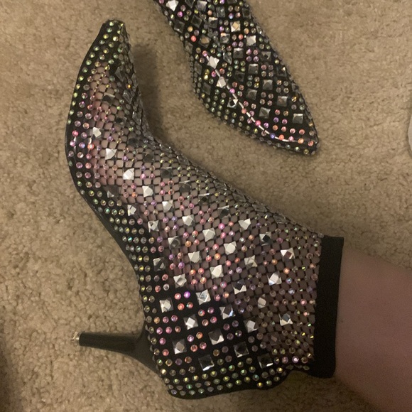 Fish net rhinestone booties - Picture 10 of 10